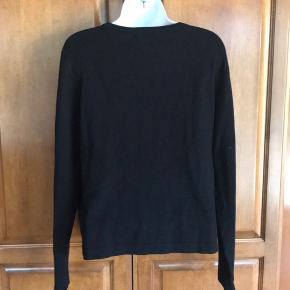 CHRISTINA Cardigan Sweater Black w/ Pearl Embellishments Size M Excellent Cond! - Picture 8 of 13